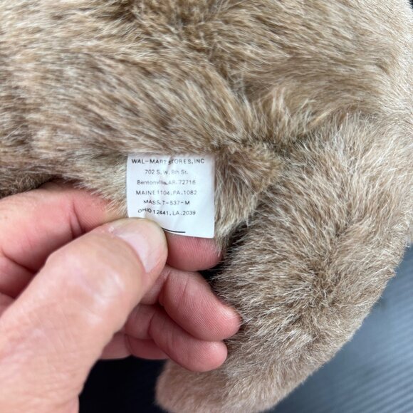 Vintage Holiday Mouse Plush WalMart 1996 Large 22" Plaid Collar Ear Bow - Picture 7 of 10